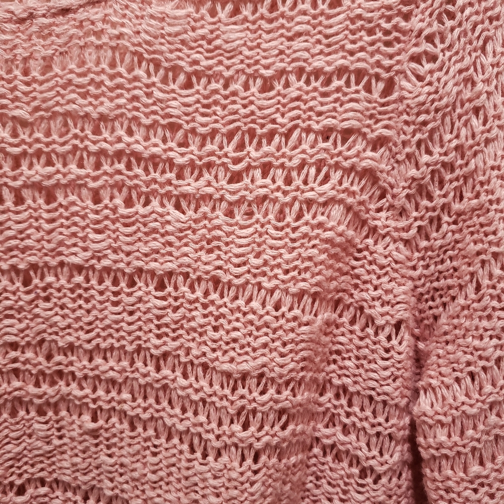 Hollister Pink Crochet Long Sleeve Top - Picture 4 of 8